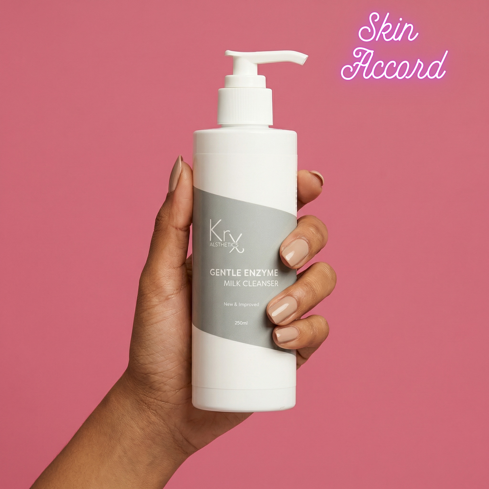 KrX Aesthetics Gentle Enzyme Milk Cleanser Makeup Remover | Korean