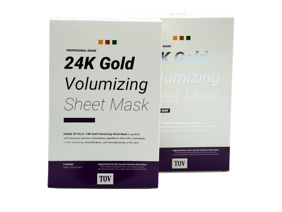 House of PLLA (HOP+) 24k Gold Volumizing Sheet Masks (5 Masks)