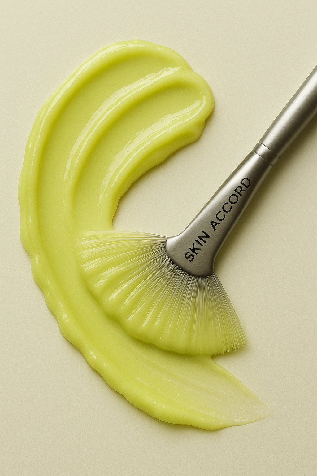 Skin Accord brush spreading facial mask at Skin Accord in New Lenox, IL 