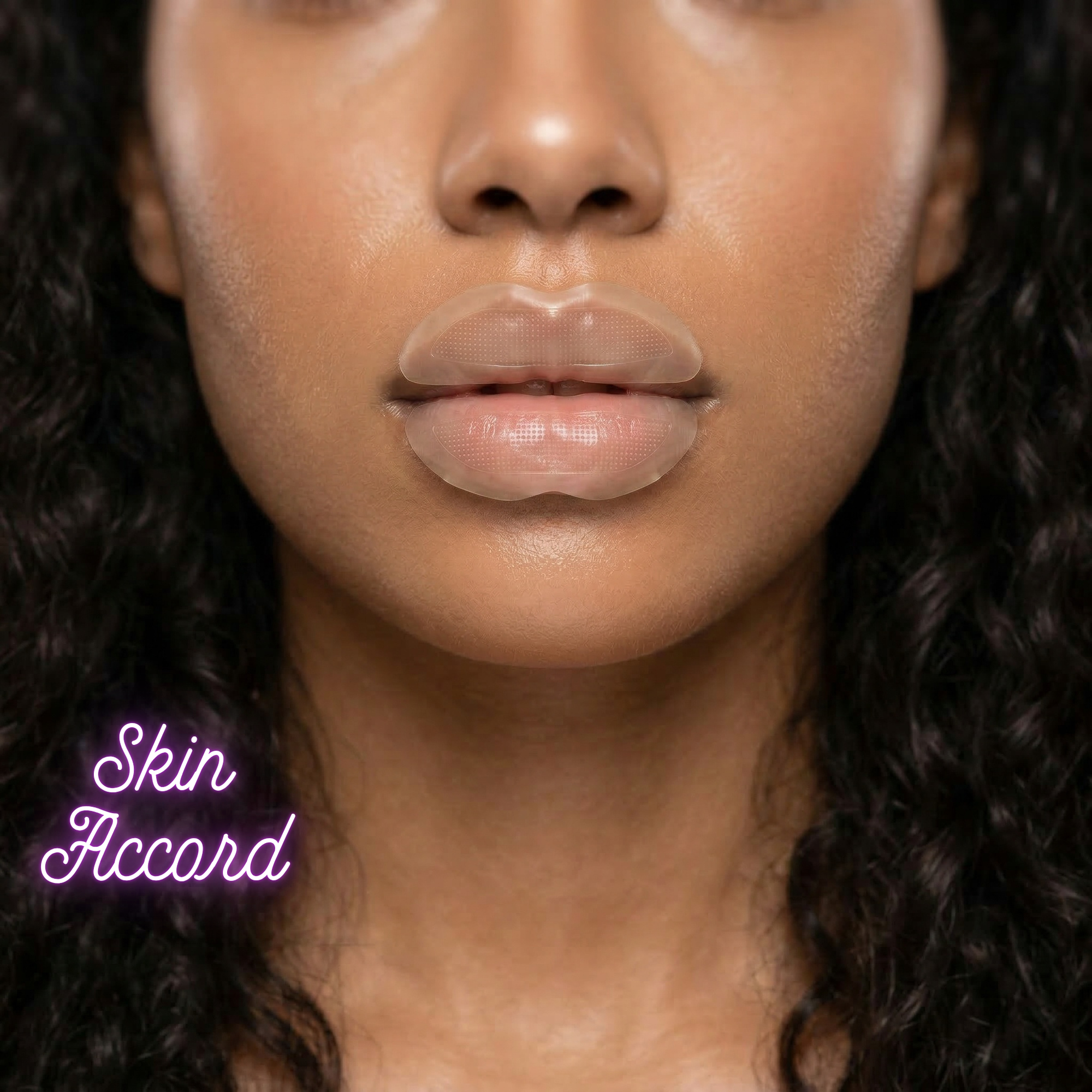 Close-up of a woman's face with KRX Aesthetics Lip Darts